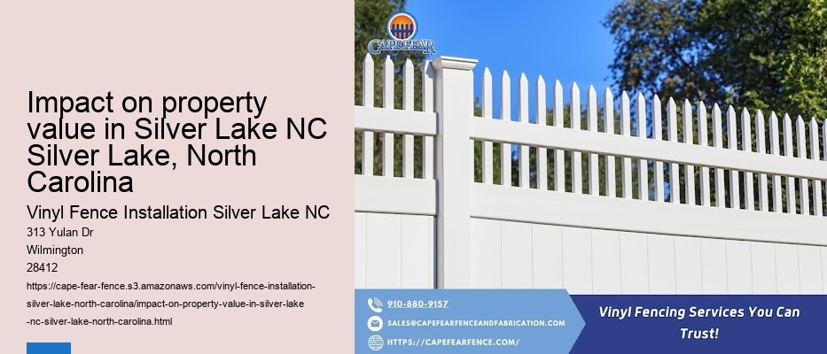 Impact on property value in Silver Lake NC Silver Lake, North Carolina