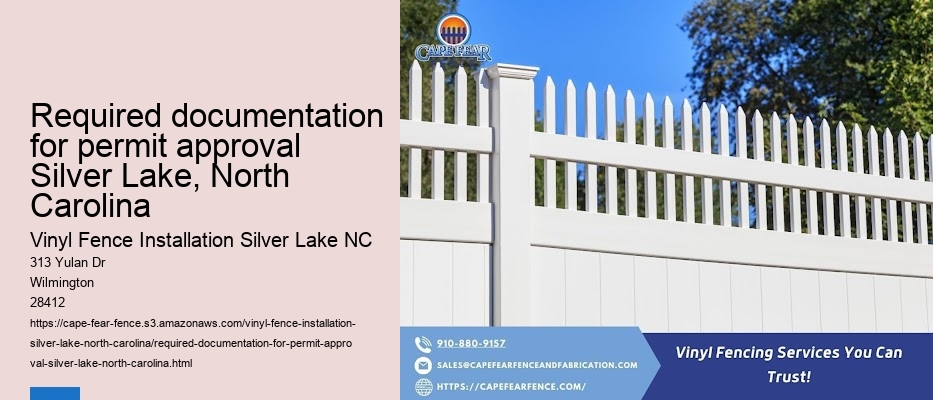 Required documentation for permit approval Silver Lake, North Carolina