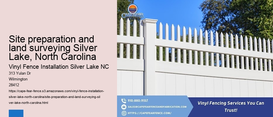 Site preparation and land surveying Silver Lake, North Carolina